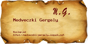 Medveczki Gergely névjegykártya