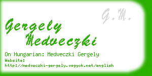 gergely medveczki business card